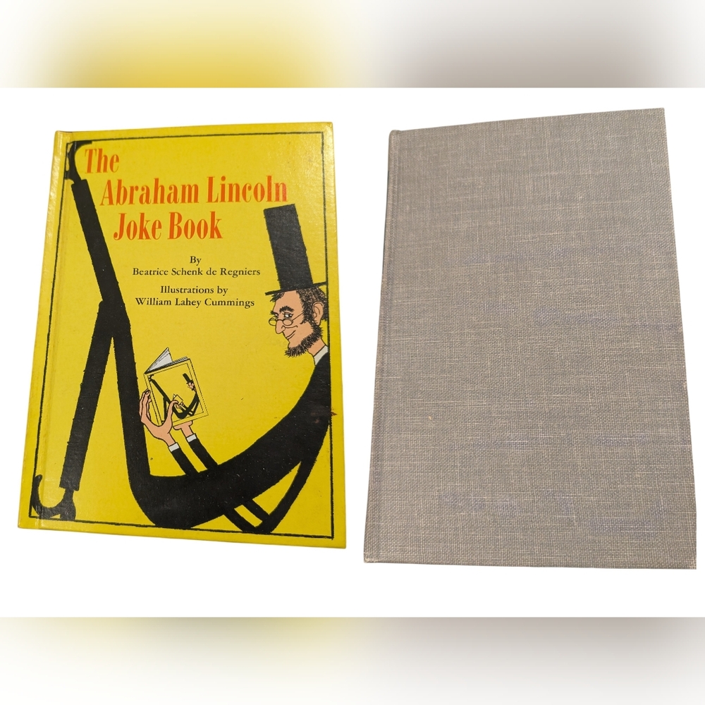 Vintage Set Of 2 Lincoln Books‎  Abraham Lincoln Joke Book/Collected Works